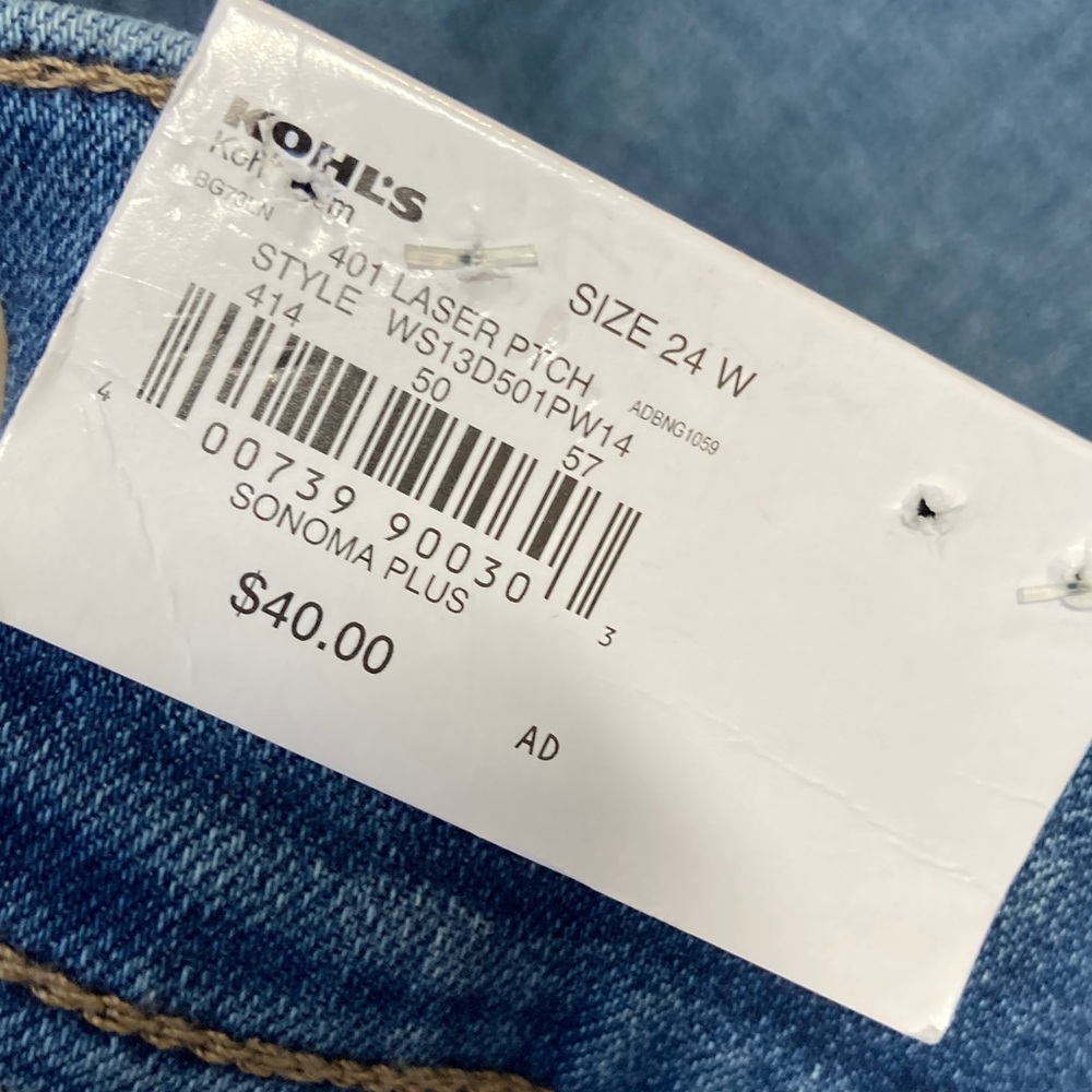 Sonoma jegging pull on faux patch print breathable stretch fabric 24W - Picture 15 of 15